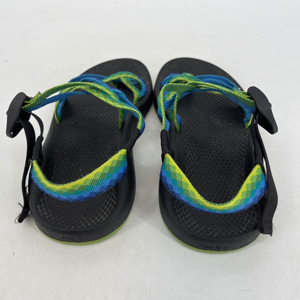 Chaco Z/Cloud 2 Sandals Womens 6 Blue Green Excellent Strappy Toe Loop Hiking - Picture 3 of 7